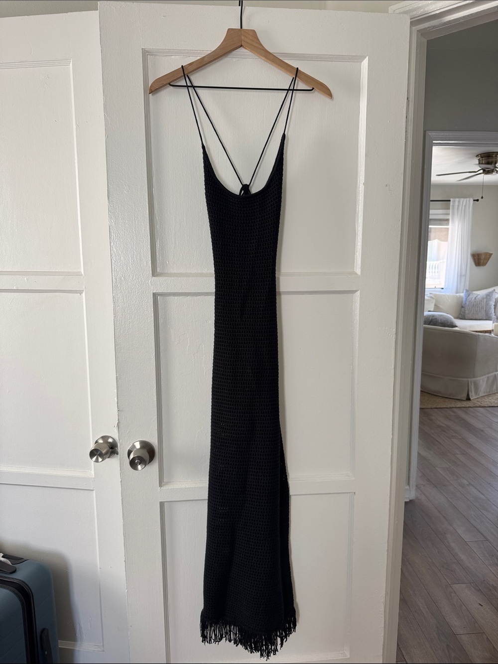 Reformation Black Fringe Dress - XS
